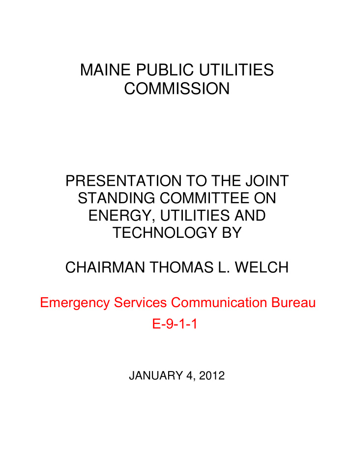 maine public utilities commission