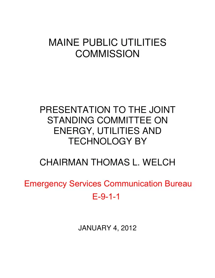 maine public utilities commission
