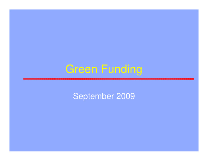 green funding