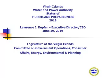 Committee on Government Operations, Consumer  Affairs, Energy, Environmental &amp; Planning  Good
