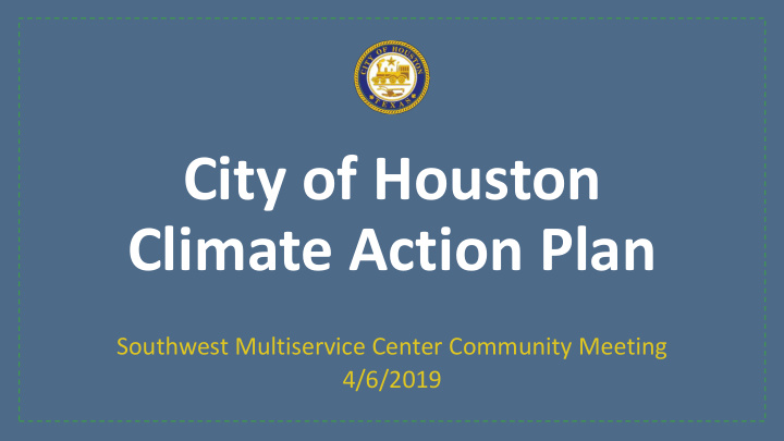 city of houston climate action plan