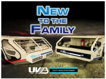 Rock Ranger 150  Standard Features    Designed and certifies as a mining vehicle  The vehicle