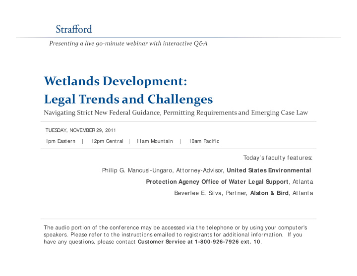 wetlands development p legal trends and challenges