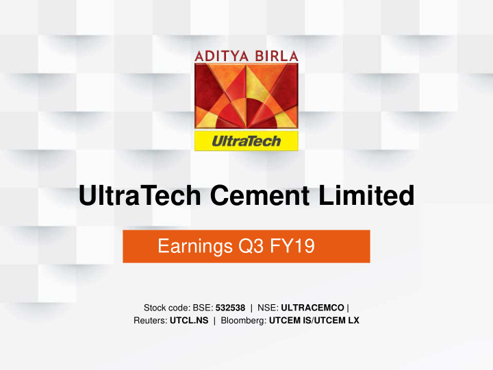 ultratech cement limited
