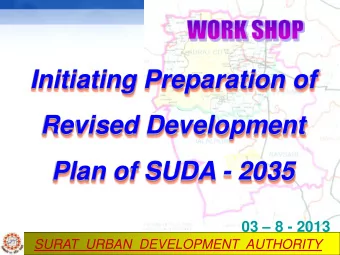 Initiating Preparation of  Revised Development  Plan of SUDA - 2035 03  8 - 2013  SURAT  URBAN