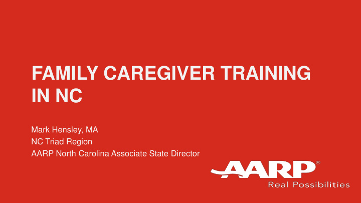 family caregiver training in nc