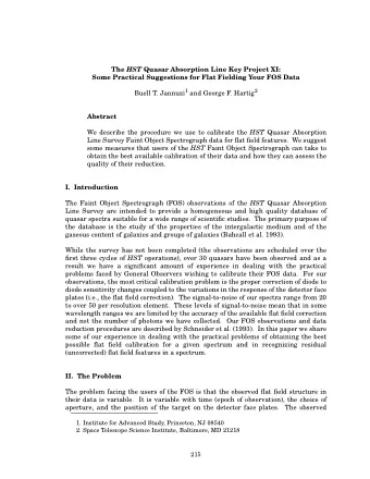 The HST Quasar Absorption Line Key Project XI:  Some Practical Suggestions for Flat Fielding Your