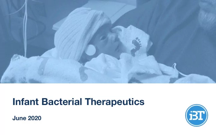 infant bacterial therapeutics