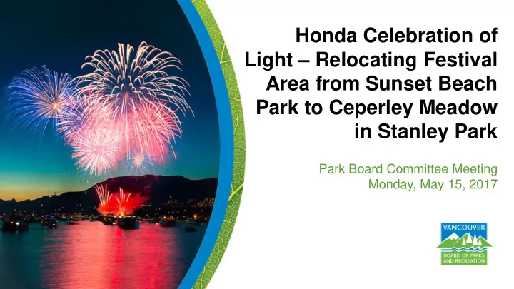 light relocating festival