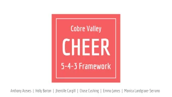 CHEER  5-4-3 Framework  Anthony Aceves  |  Holly Barton  |  Jhentille Cargill  |  Chase Cushing  |