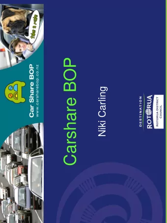 Carshare BOP  Niki Carling  Why do we travel?   Travel to work/school and back home