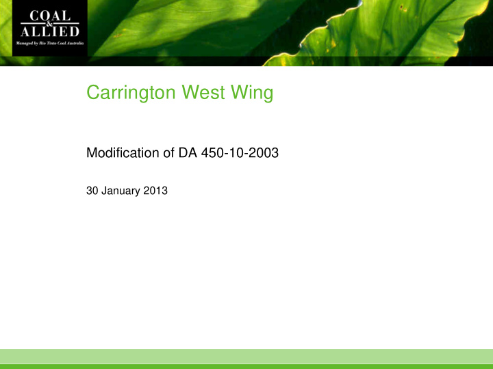 carrington west wing