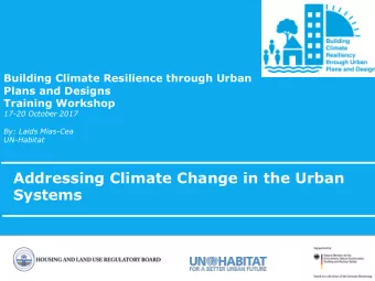 Systems  Presentation Objective  Understand terms and context relative to  Building Climate