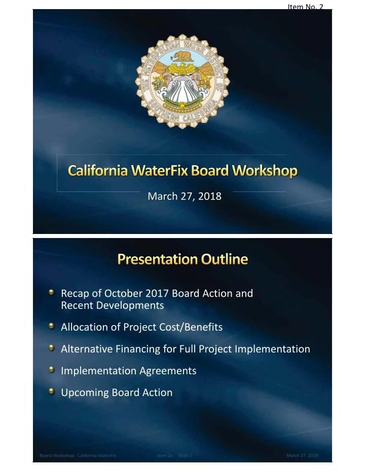 march 27 2018 recap of october 2017 board action and
