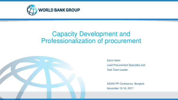 capacity development and professionalization of