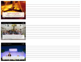 AFP Congress  Maximizing Your Value Proposition  Mark Harrison  |  Association of Fundraising