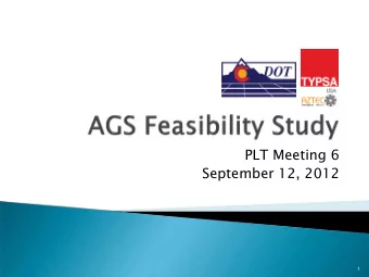 PLT Meeting 6  September 12, 2012  1  Introduction to the Meeting  Public Comment  Update