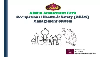 Ma  Manag  nageme  ement  nt Syst  stem  em  Presented by:  MBA Students  Institute of Business