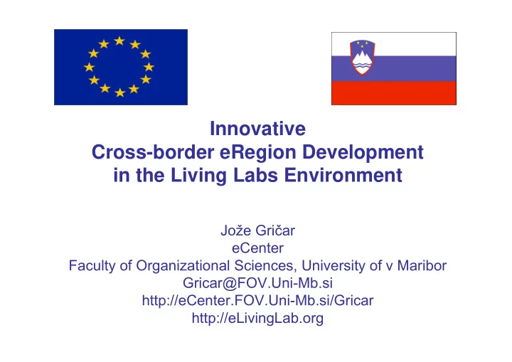 innovative cross border eregion development in the living