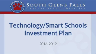 Technology/Smart Schools  Investment Plan  2016-2019  Important Contributors  Carol Eckl - DDC