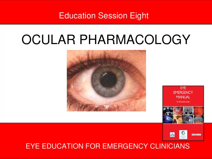 ocular pharmacology