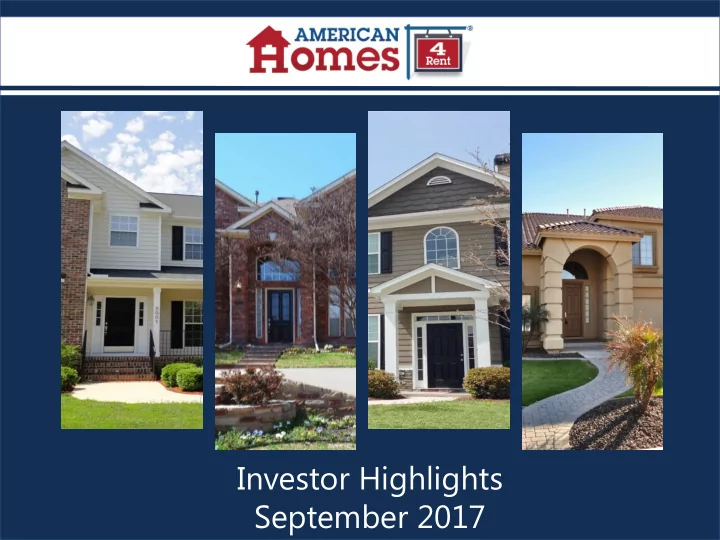 investor highlights