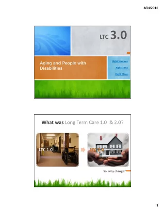 Aging and People with