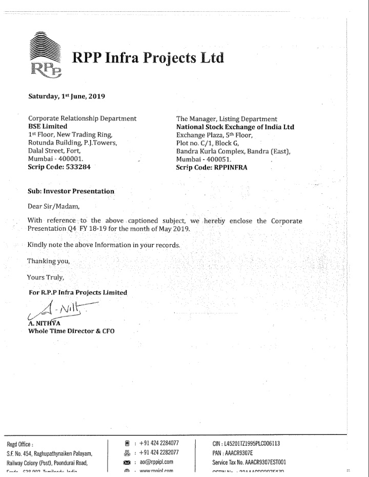 rpp infra projects ltd