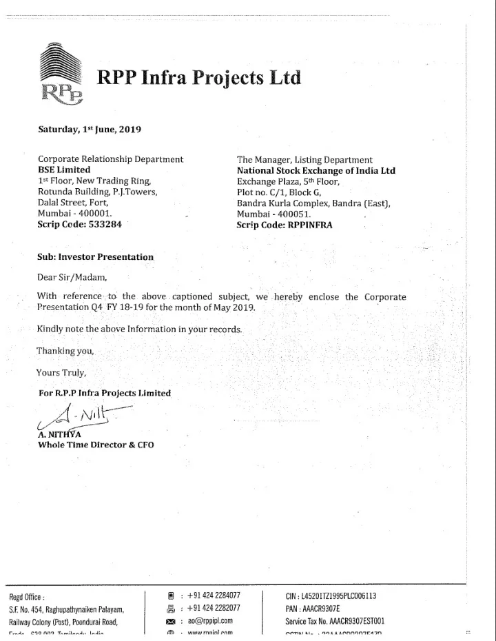 rpp infra projects ltd