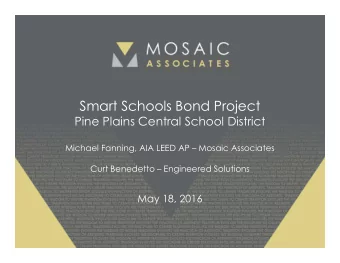 Smart Schools Bond Project  Pine Plains Central School District  Michael Fanning, AIA LEED AP