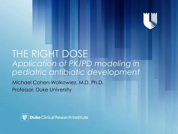 the right dose