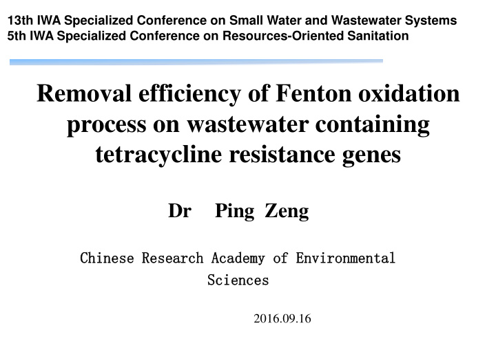 process on wastewater containing