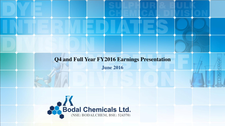 q4 and full year fy2016 earnings presentation