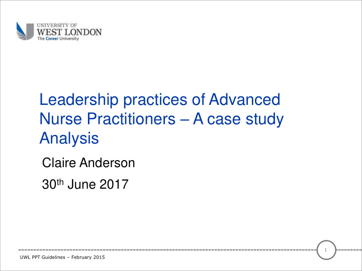 leadership practices of advanced