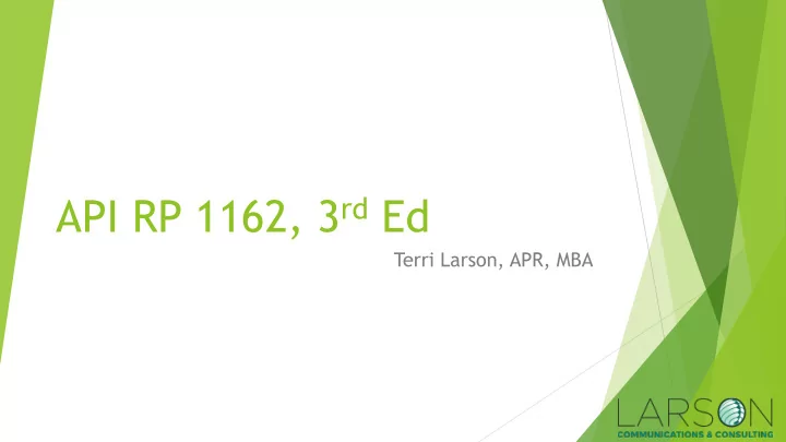 api rp 1162 3 rd ed