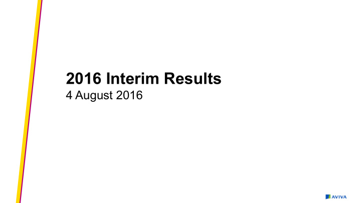 2016 interim results