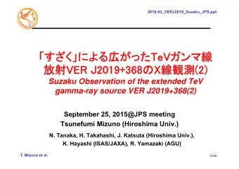 TeV  VER J2019+368X(2)  Suzaku