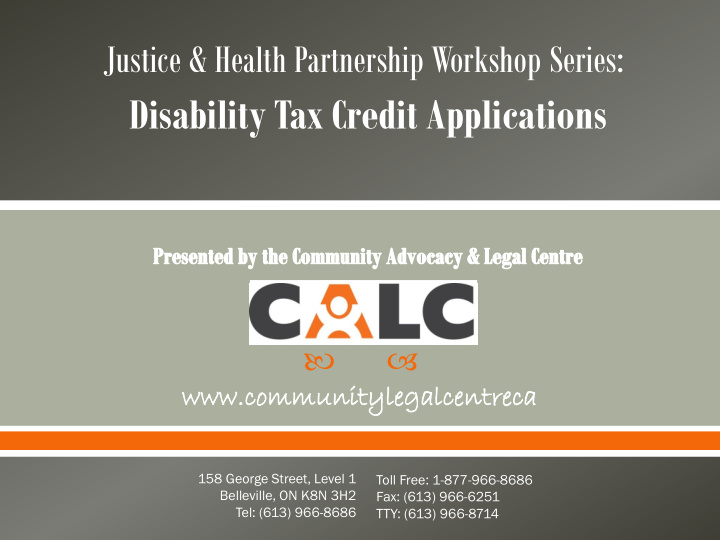 disability tax credit applications