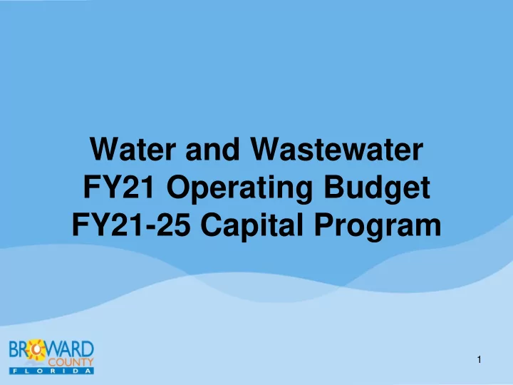 water and wastewater