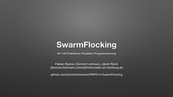 swarmflocking