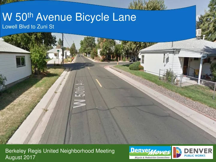 w 50 th avenue bicycle lane