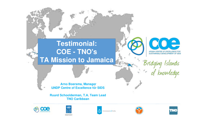 testimonial coe tno s ta mission to jamaica