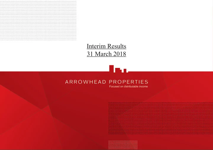 interim results 31 march 2018
