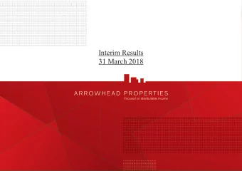 Interim Results  31 March 2018  Interim Results 2018  Green  Green shoots starting to show  shoots