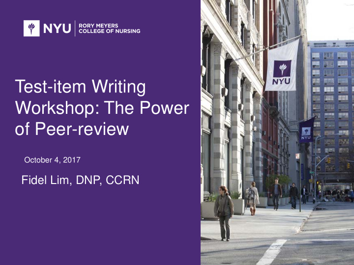 test item writing workshop the power of peer review