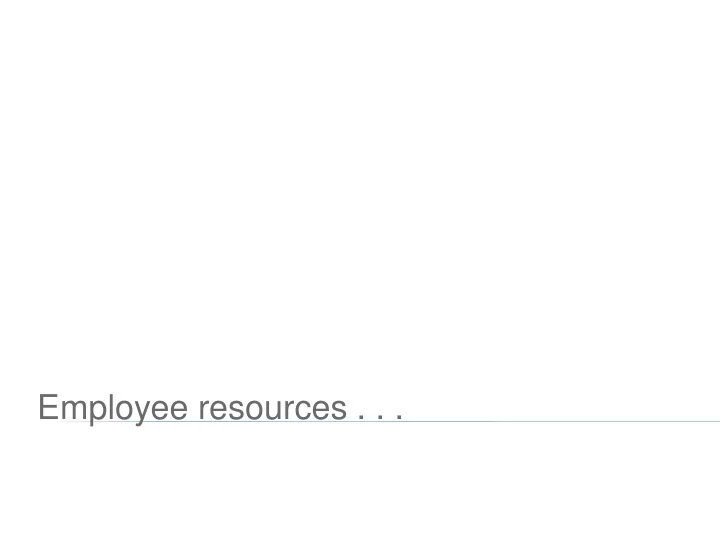employee resources employee relations