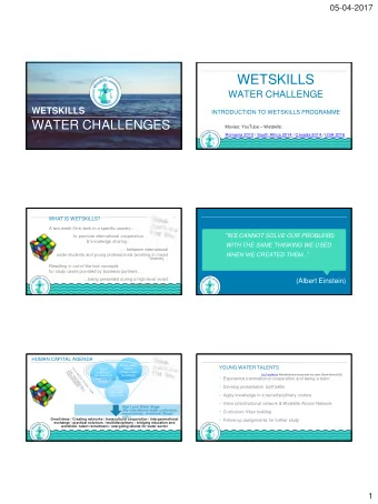 WETSKILLS WATER CHALLENGE  WETSKILLS  INTRODUCTION TO WETSKILLS PROGRAMME  WATER CHALLENGES Movies: