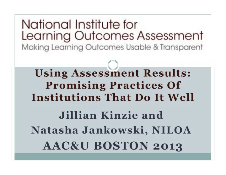 aac u boston 2013 niloa and case studies