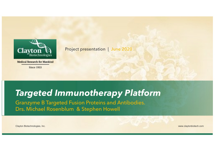 targeted immunotherapy platform