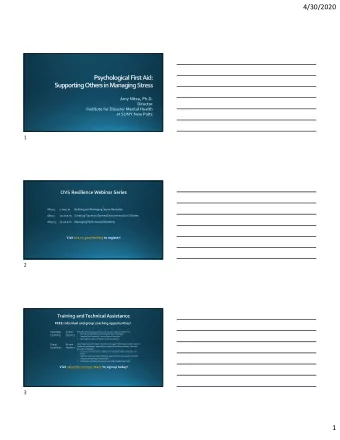 4/30/2020  1  May 5  1:00 p.m.  Building and Managing Teams Remotely  May 7  10:00 a.m. Creating